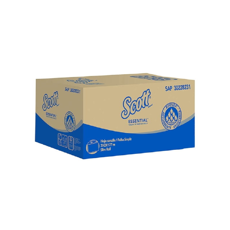 Kimberly Clark Toalla Scott Essent Airflex en Rollo 177m