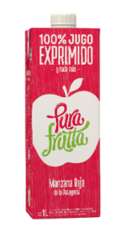 Jugos 100% Exprimido Pura Frutta manzana roja 1L