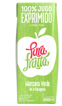 Jugos 100% Exprimido Pura Frutta Manzana verde 1L