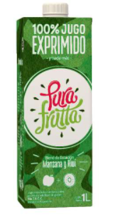 Jugos 100% Exprimido Pura Frutta Manzana kiwi 1L