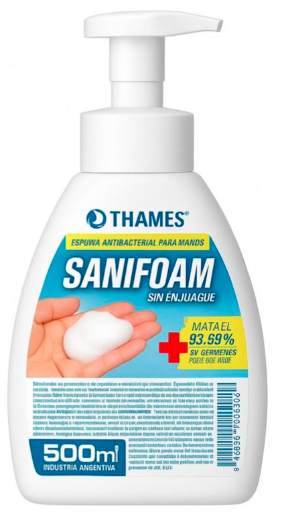 Alcohol Sanifoam Espuma c/Dosificador x500ml