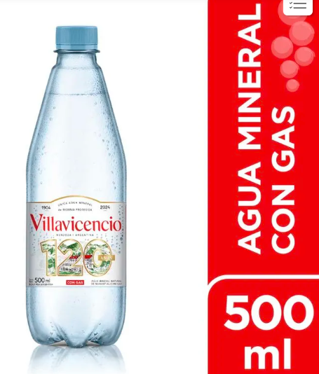 Agua Villavicencio c/Gas x500ml