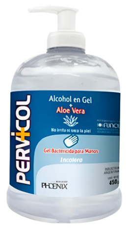 Alcohol en Gel Pervicol c/Dosificador x450ml