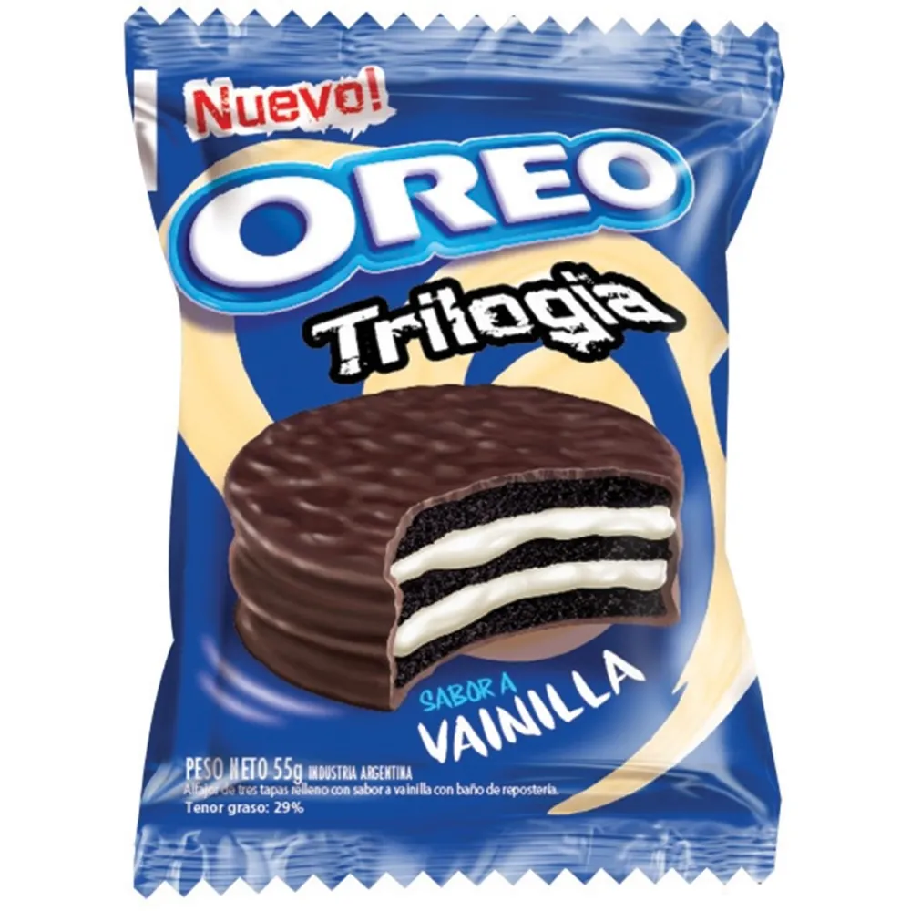 Alfajor Oreo Trilogia Vainilla x55grs