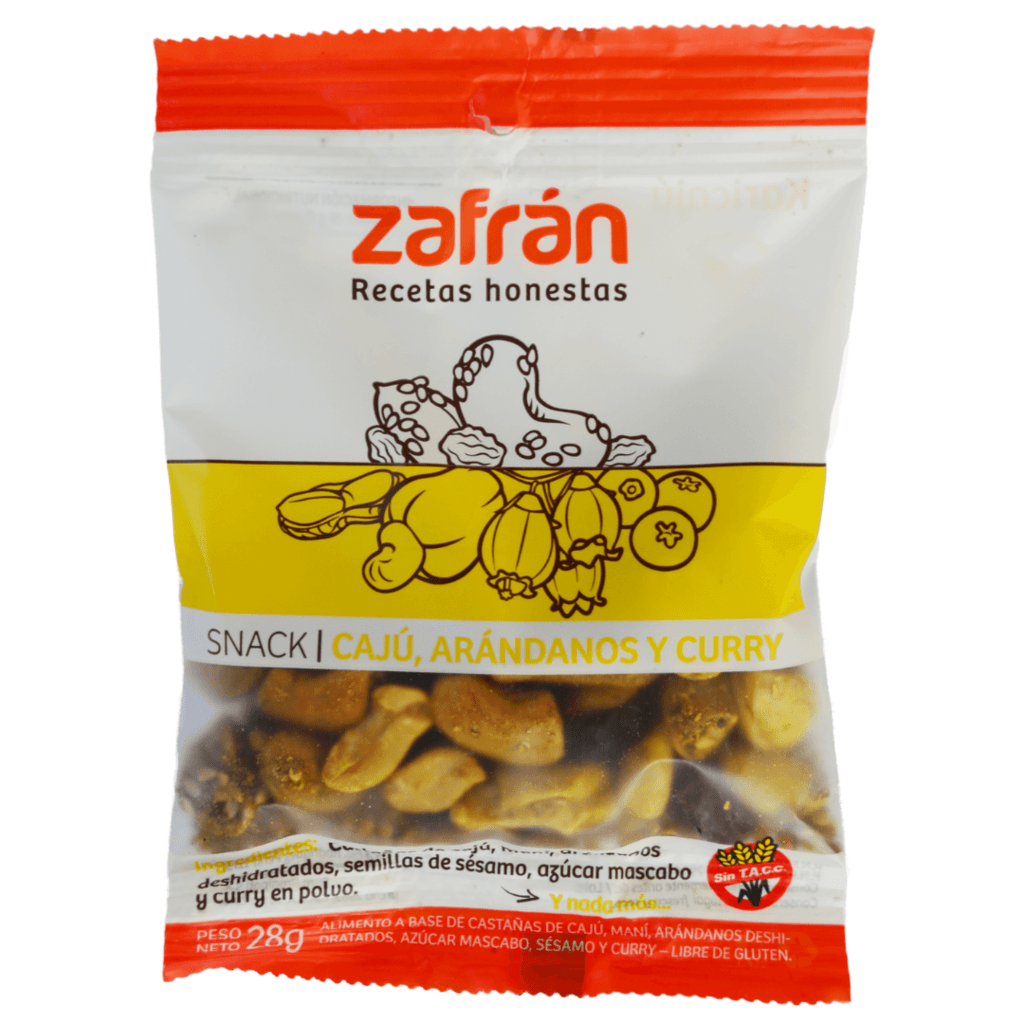 Snack Zafran Caju, Arandanos y Curry x28grs