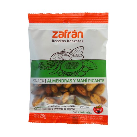 Snack Zafran Almendras y Mani Picante x28grs