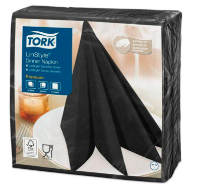 Servilletas Tork Premium Linstyle Negra x50und